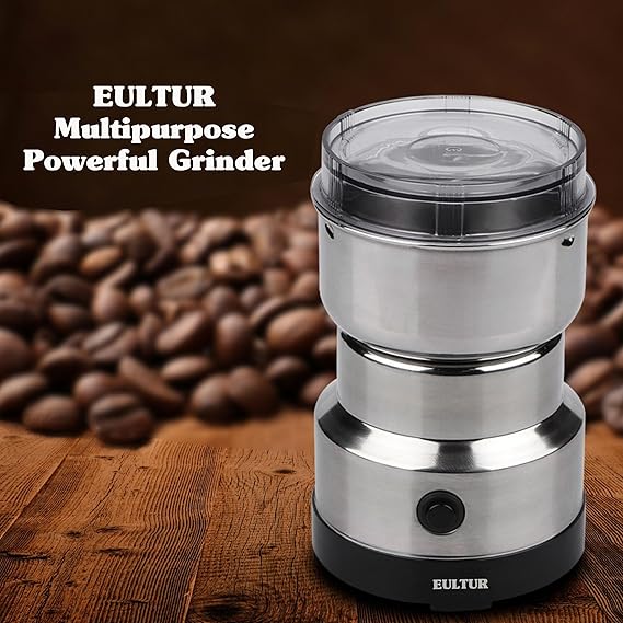Mixer Grinder 750 Mini Mixer Grinder Small Size Electric Coffee & Spice Grinder - Stainless Steel Portable Mixer for Masala Herbs Dry Spices & Nuts Heavy Duty for Home Kitchen (1Year Warranty)