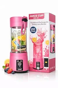 portable 6 blade juicer blender with built in jar, juice mixer bottle,fruit juice machine,usb rechargeable personal size juicer grinder for juices,protein&mil